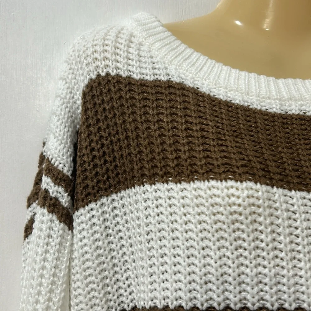 KIRUNDO WOMENS LIGHTWEIGHT SWEATER STRIPED SIZE LG NEW - Picture 4 of 9